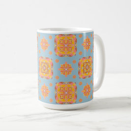 Taza De Café Rejilla floral 