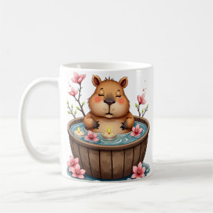 Taza De Café Relajación en Bañera de Capibara Zen Camiseta Dive