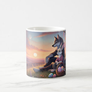 Taza De Café Relajante picnic de Pascua junto al lago - Escena