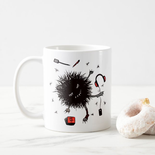 Taza De Café Relájese con Lazy Monster Cute Funny (Con donut)