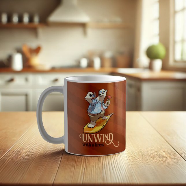 Taza De Café Relájese Con Un Famoso Oso Polar De Surf (Subido por el creador)