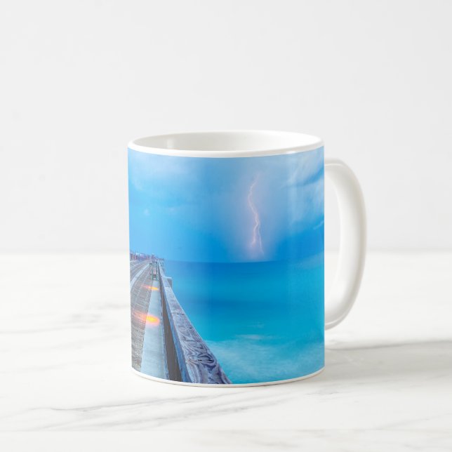 Taza De Café Relámpago En El Pier Navarre Beach (Anverso derecho)