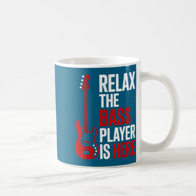 Taza De Café Relax The B Player Is Here Retro Guitar Musician F (Derecha)