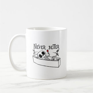 Taza De Café Relaxing Coffin Skeleton