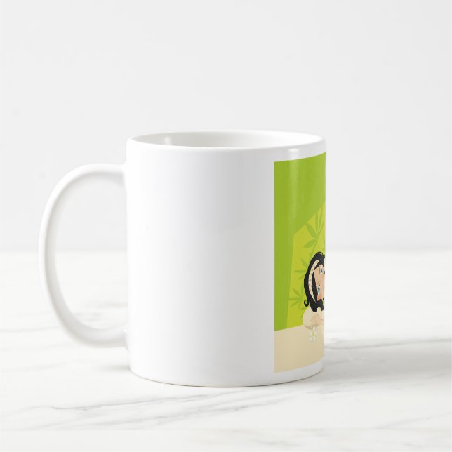 Taza De Café Relaxing Zen Spa Woman Tropical Wellness (Izquierda)