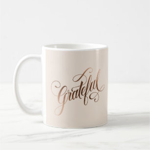Taza De Café Relieve metalizado falso elegante guión de agradec