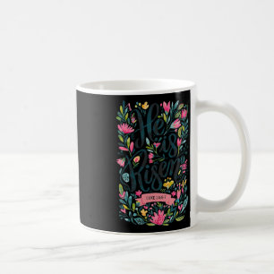 Taza De Café Religioso floral, se ha vuelto cristiano feliz.