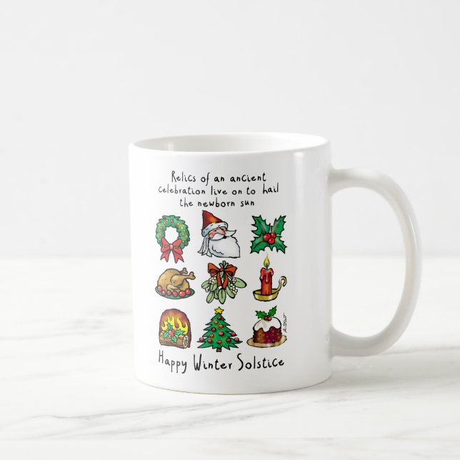 Taza De Café Reliquias del solsticio de invierno - (Derecha)