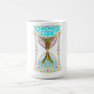 Taza De Café Reloj de arena Chronos Code Cyberpunk Gráfico para