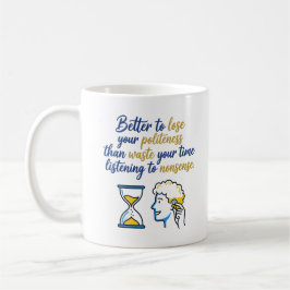 Taza De Café Reloj de arena y cita de perfil