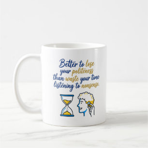 Taza De Café Reloj de arena y cita de perfil