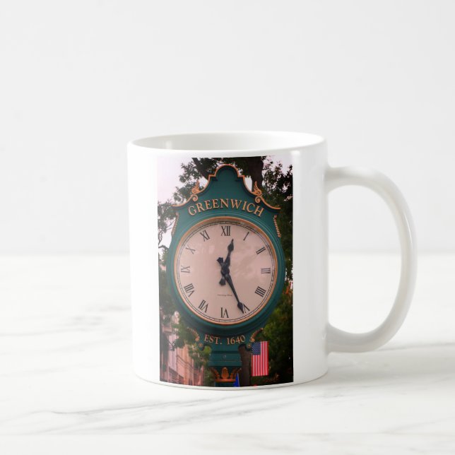 Taza De Café Reloj de correos de Greenwich Avenue, Greenwich, C (Derecha)