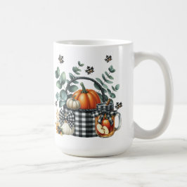 Taza De Café Reloj de Cosecha de Otoño