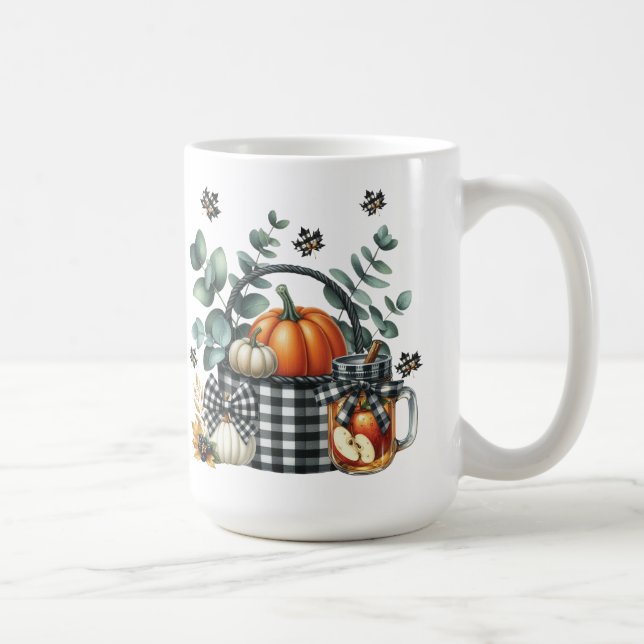 Taza De Café Reloj de Cosecha de Otoño (Derecha)