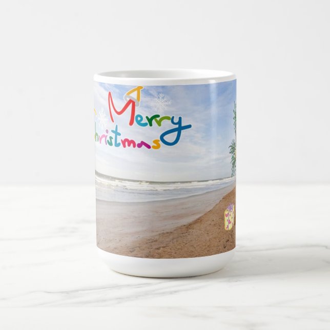 TAZA DE CAFÉ RELOJ DE NAVIDAD PLAYA NAVIDAD (Centro)