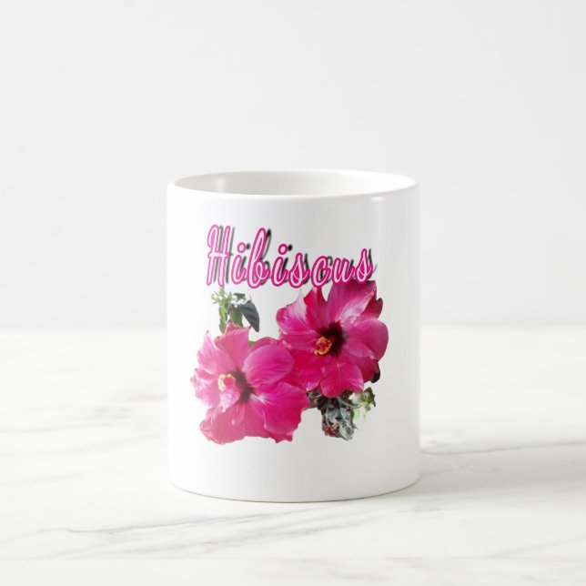 Taza De Café Reloj de pared cuadrado de Hibisco (Centro)