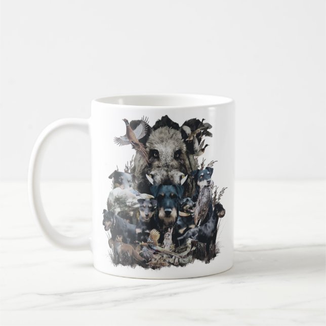 Taza De Café Reloj de pared cuadrado Deutscher Jagdterrier (Izquierda)