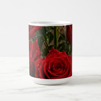 Taza De Café Reloj de Pared Rosas