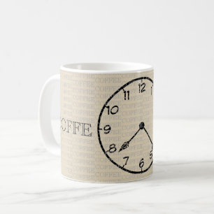Taza De Café Reloj de tiempo del café