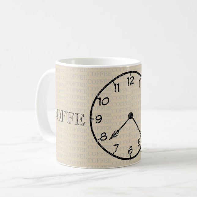 Taza De Café Reloj de tiempo del café (Anverso izquierdo)
