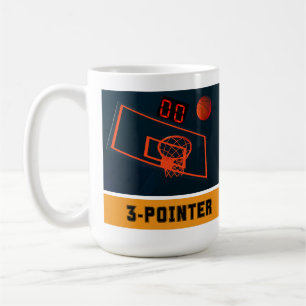 Taza De Café Reloj de tiro de tres puntos de baloncesto en cero