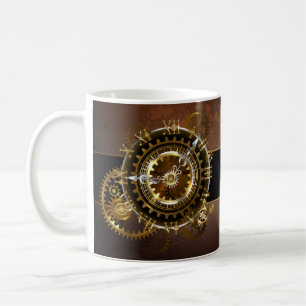 Taza De Café Reloj de vapor con engranajes antiguos