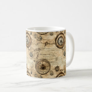 Taza De Café Reloj de vapor de color rugoso (9)