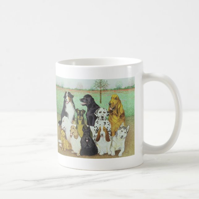 Taza De Café Reloj del perro (Derecha)