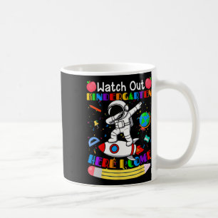 Taza De Café Reloj divertido, prepárate kínder aquí voy astrona