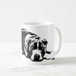 Taza De Café Reloj Pitbull Mix Monocrome Gaze Mug