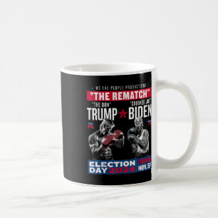 Taza De Café Rematch El Don Y Crooked Joe Biden - Pro Trump