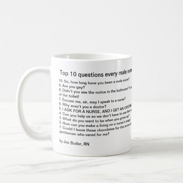 Taza De Café Remate 10 preguntas que cada enfermera de sexo (Izquierda)