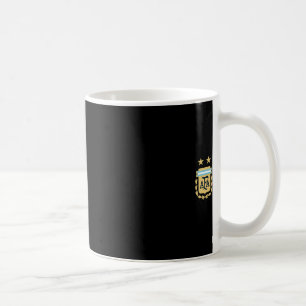 Taza De Café Remera de fútbol vintage con bandera de Argentina