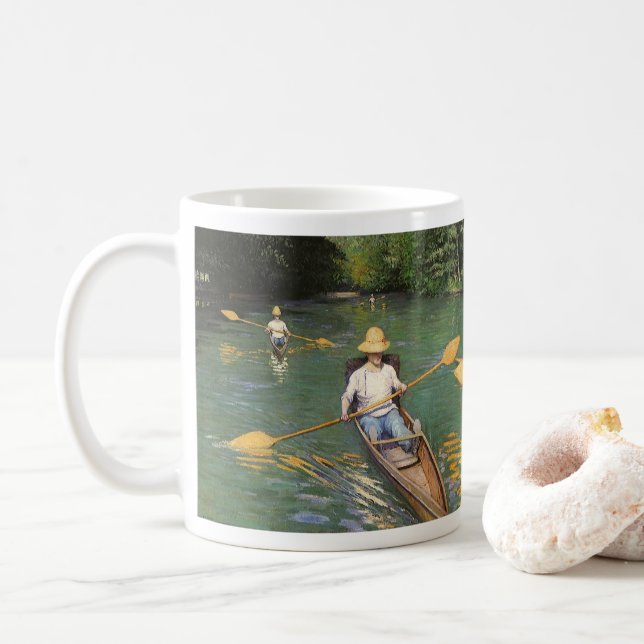 Taza De Café Remeros de Gustave Caillebotte (Con donut)