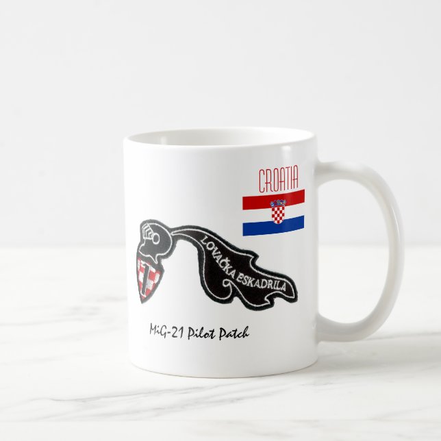Taza De Café Remiendo Croatia-MiG-21 (Derecha)