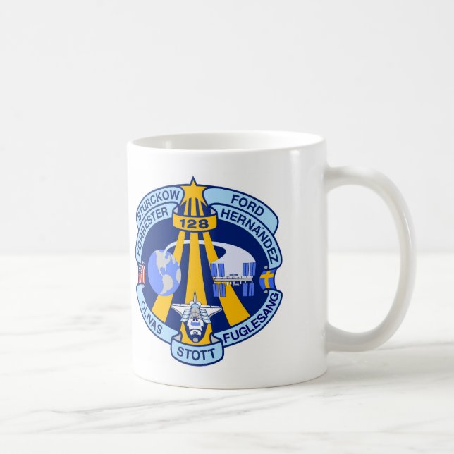 Taza De Café Remiendo de la misión STS-128 (Derecha)