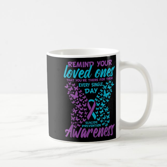 Taza De Café Remind Your Loved Ones Suicide Prevention Awarenes (Derecha)