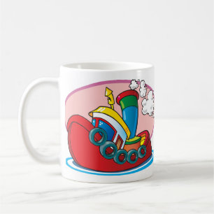 Taza De Café Remolcador del dibujo animado