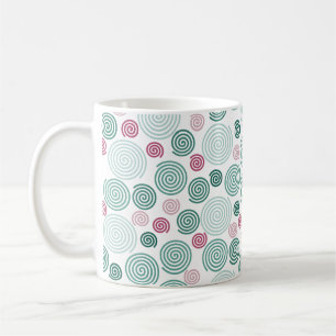 Taza De Café Remolino de hoja perenne (patrón)