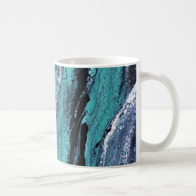 Taza De Café Remolino negro verde (Derecha)