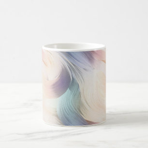 Taza De Café Remolino Rosa Acuático Púrpura Crema