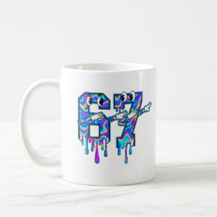 Taza De Café Remolino Seis Siete Dab Goteo 6 7 Meme de Dabbing 