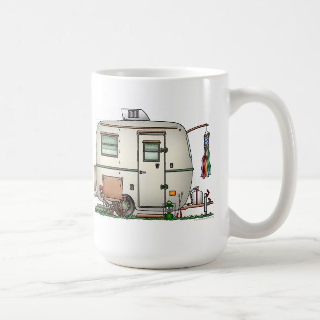 Taza De Café Remolque de cristal del viaje del campista del (Derecha)