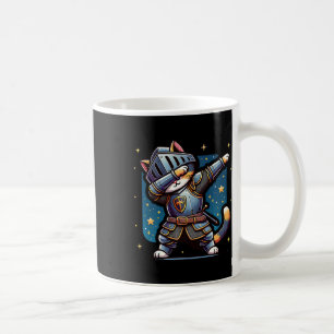 Taza De Café Ren Faire Medieval Knight Dabbing Cat Kitten Funny