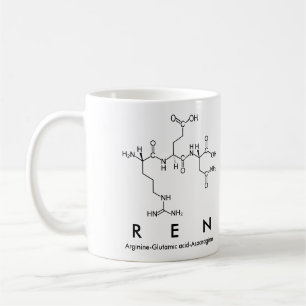 Taza De Café Ren peptide name mug