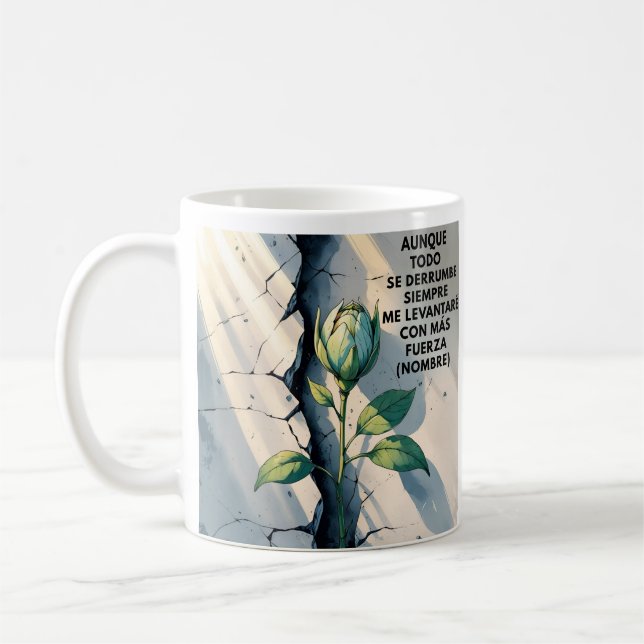 Taza De Café Renacer Emocional – Regalo Personalizado (NOMBRE) (Izquierda)