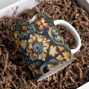 Taza De Café Renacimiento italiano en azul