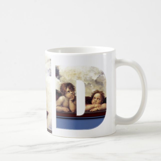 Taza De Café RENAISSANCE ANGELS D LETTER Monograma (Derecha)