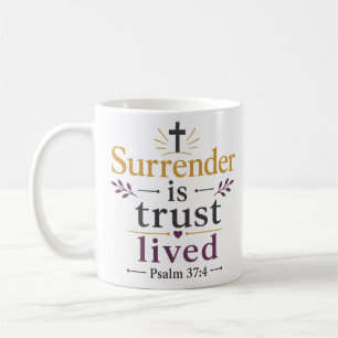 Taza De Café Rendirse Es Confianza Vivida Impresión Clásica Cri