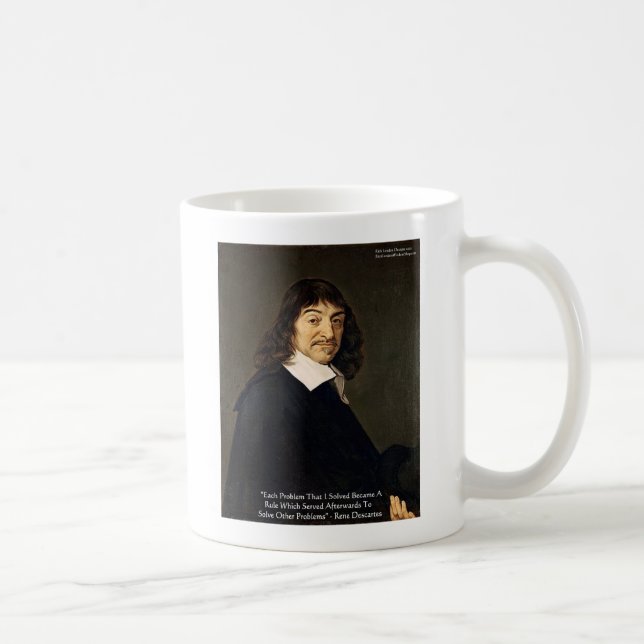 Taza De Café Rene Descartes Solucionando Problemas La Sabiduría (Derecha)
